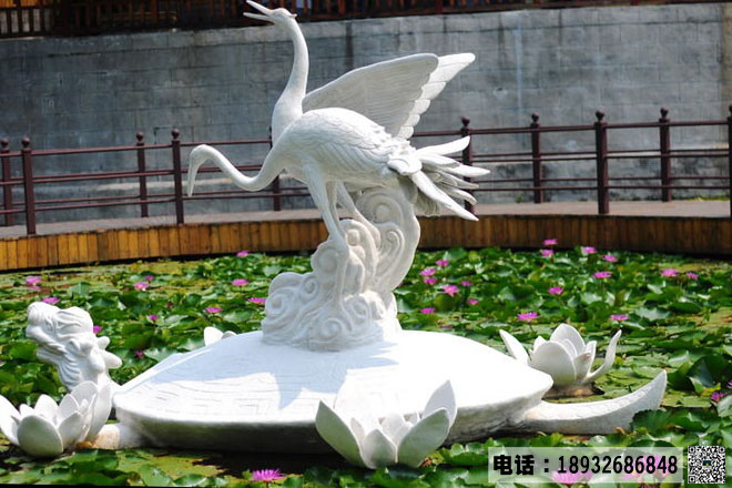石雕仙鹤景观雕塑.JPG
